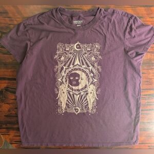 Torrid Heritage Size 00 Purple Graphic Short Sleeve Tee
